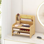 Bamboo File Organizer for Desk, Desktop Paper Tray and Mail Holder - Image 2