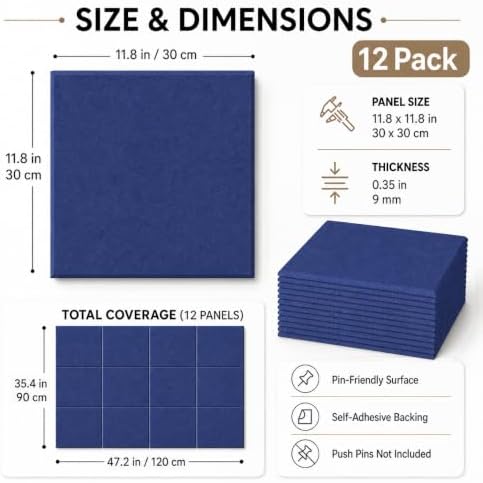 Felt Bulletin Board Tiles, Cork Board Alternative, 48 x 36 in - Image 2