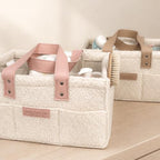 Baby Baché Teddy Bouclé Diaper Caddy Organizer – Soft Nursery Storage Basket for Diapers, Wipes & Baby Essentials – Portable Changing Table Organizer with Handles – Baby Shower - Image 4