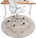 5FT Round Office Chair Mat for Hardwood Floor, Non-Slip Washable Trench by BESBLEE