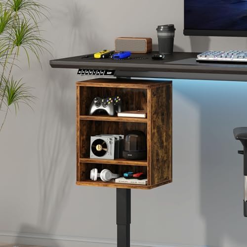IBUYKE Under Desk Storage Cabinet Clamp on Desk Legs Shelf UTMZ012H - Image 6