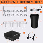 INCLY 280PCS Upgraded Pegboard Hooks Assortment with Bins & Cups - Image 6