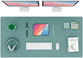 K KNODEL Extra Large Desk Mat, Leather Mouse Pad (47.2"x23.6", Green) by GoogleFiber