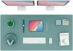 K KNODEL Extra Large Desk Mat, Leather Mouse Pad (47.2"x23.6", Green) by GoogleFiber