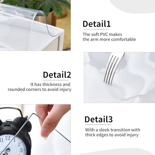 Clear Desk Mat, Non-Slip PVC Desk Protector Mat (47.2"*23.6") - Image 4