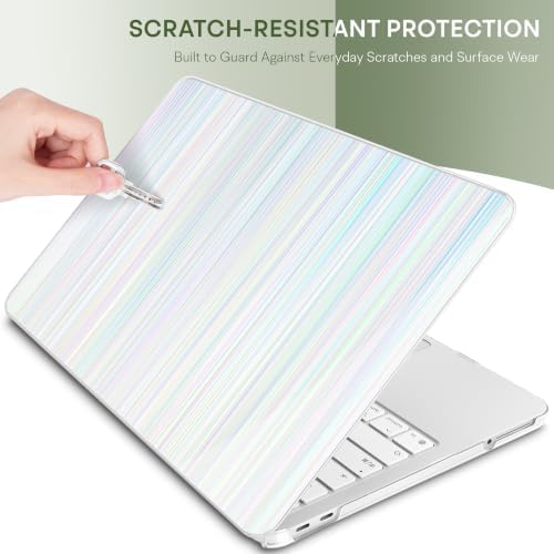 May Chen Compatible with MacBook Neo 13 inch Case 2026 Model A3404, Plastic Hard Shell,Keyboard Cover,Screen Protector,Dust Plug, for MacBook Neo 13" with A18 Pro Chip, Blue Strips - Image 7
