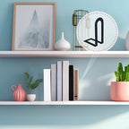 Chunful 24 Pcs Black Metal BookEnds Shelves, 5.5 x 3.75 x 2.25 in - Image 6