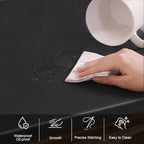 HAUTOCO PU Leather Desk Mat with Folded Edge Design, Steel Core Support - Image 3