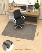 Blvornl Office Chair Mat for Hardwood Floor, 50"*63" Desk Computer Chair Mat for Hard Wood, Large Anti-Slip Hard Floor Protector for Rolling Chair, PVC Desk Rug for Office Dark Brown - Image 2