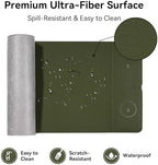 Wireless Charging Mouse Pad, 15W Fast Charge Magnetic Charger Desk Pad, Large Office Desk Mat (23.4x15.6) with Ultra-Smooth Surface, Green Computer Mousepad for MacBook, PC, Laptop - Image 4