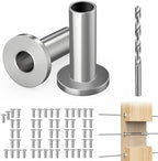 Steel DN Mate 100 Pack Stainless Steel Protector Sleeves for 1/8" 5/32" or 3/16" Cable Railing, Cable Protector Sleeves for Cable Railing System,T316 Cable Railing Hardware with a Drill Bit, DE50 by SteelDNMate