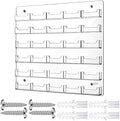Hillban Acrylic Business Card Holder Wall Mount Office, 30 Pockets by Hillban