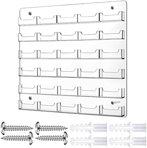 Hillban Acrylic Business Card Holder Wall Mount Office, 30 Pockets by Hillban