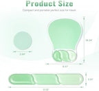 Ospelelf Mouse Pad with Wrist Rest Set Gel Ergonomic Keyboard Wrist Support Anti-Slip Rubber Bottom Office Women Desk Accessories for Computer, Laptop and Gaming, Green - Image 6