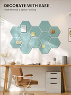 Fluxynara 12-Pack Hexagon Felt Bulletin Board Tiles, Coastal Dawn - Image 6