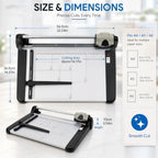 Rotary Paper Cutter, 15-Sheet A4 Paper Trimmer 360mm for Commercial Use - Image 4