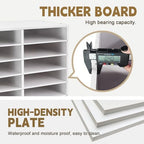 SONGWAY Desk Paper Storage Organizer - 12-Slot Literature Organizer with Adjustable Shelves, Countertop Mail Sorter Organizer, Desk File Sorter Organizer, Mailbox for Classroom Office, White - Image 6