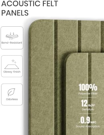 Large Arched Felt Bulletin Board 35.4''×23.6'', Olive Green - Image 5
