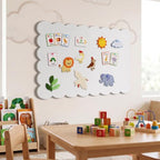 Scalloped Bulletin Board 40x30 inches, Decorative Felt Pin Board for Wall - Image 7