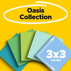 Post-it Super Sticky Recycled Notes, 3x3 in, 5 Pads, 2X The Sticking Power, Oasis Collection, 30% Recycled Paper (654-5SST) - Image 2