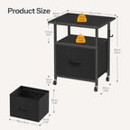 HOOBRO Printer Stand with File Drawer, 2 Tier Under Desk Printer Table - Image 3