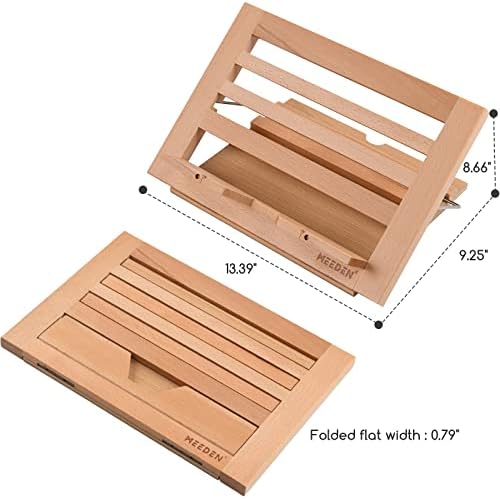 MEEDEN Book Stand with Page Holder Clips: 13.39" x 9.25" Cookbook Holders - Image 5
