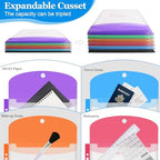 36 Pack Binder Folders with Pockets 11 Holes Expandable Dividers for 2/3/4 Ring Document Pouch with Label Loose-Leaf Transparent Binder Organizer for School Home Office - Image 4