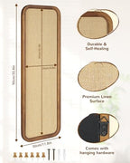 12" x 36" Long Narrow Bulletin Board，Linen Fabric Pin Board with Wooden Frame，Vertical Farmhouse Wall Memo Board for Home Office，Entryway Decor，Linen Board-3090BN - Image 2