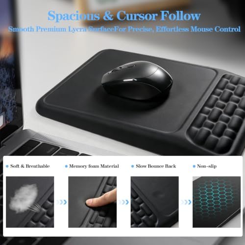 Computer Keyboard Stand with Wrist Rest and Mouse Pad Wrist Support - Image 4