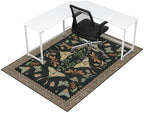 Office Chair Mat for Hardwood Floor & Tile Floor,48"X 60"-Colorful Insects by LreedyMat