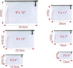 Oaimyy-16 PCS-12 x 16 Inches-Mesh Zipper Pouch, Plastic Zip File Folders Puzzle Bags for Organizing,for Office Supplies,Travel,Home Storage-Multicolor, 12"x 16" - Image 3