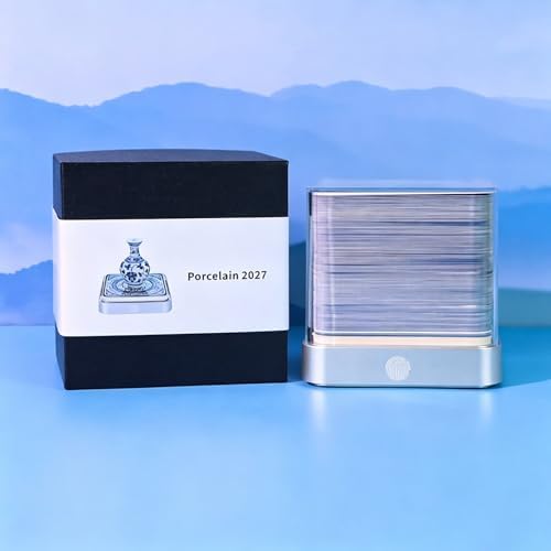 3D Calendar 2027, Desk Time Piece Calendar 2027,Tear-Away 3D Paper Art Notepad w LED Lights,Creative 3D Memo Artsy Pad Calendars, DIY Paper Carving Gift (Porcelain) - Image 6