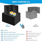 30 Pack Black Desk Dividers for Students, Privacy Shields Folder for Students, Durable & Waterproof Plastic Study Board, Classroom Teacher Supplies Test Divider, Includes Extra Labels - Image 2