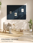 Fluxynara 47.2" x 35.4" Large Bulletin Board, Carbon Blue - Image 6