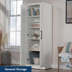 Sauder HomePlus Storage Cabinet/ Pantry cabinets, Soft White finish - Image 5