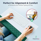 EdgeRest PostureUp L-Shaped Desk Long Wrist Rest Elbow, Forearm & Wrist Comfort Support for Table or Desk Edge, Non-Slip, Memory Foam Padding, Ergonomic Design for Work, Universal Fit, Forest Green - Image 4