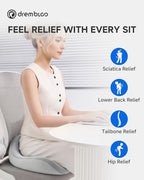 Extra Large Seat Cushion, Premium Memory Foam Office Chair Cushions for Long Sitting Sciatica & Tailbone & Back Pain Relief, Ergonomic Pressure Relief Seat Cushions for Car, Desk Chair - Image 7