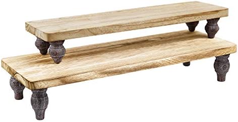 Ikee Design 2 Pcs Set Wooden Display Riser, Cupcake Dessert Display Riser by IkeeDesign
