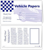 Vehicle Papers Wallets - Car Document Holders (50 per Pack) (Blue) by DonkeyAutoProducts