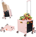 FELICON SELORSS Folding Utility Climber Cart Portable Rolling Crate-Pink by FELICON
