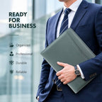 Padfolio Portfolio Binder, 3-Ring Binder with Zipper, Business Folder - Image 6