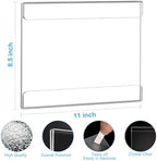 EHWINE Acrylic Sign Holder 8.5 x 11 Wall Mount, 10 Pack Horizontal Display - Image 3
