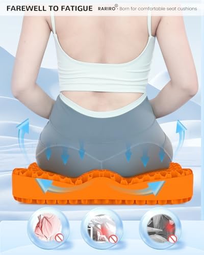 Breathable Honeycomb Gel Seat Cushion, Pressure Relief Cushion Long Sitting - Image 2