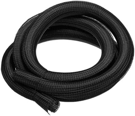 MECCANIXITY Split Sleeve Wire Loom Braided Sleeve 2" 10Ft Black by MECCANIXITY