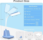 LED Desk Lamp with 10W Wireless Charging & Pen Holder, Blue - Image 6