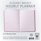 Gallery Leather Desk Hourly Weekly Planner 2026-2027 Acadia Hydrangea - Image 2