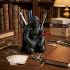 Warrior Pen Holder for Desk, Fallen Hero Pencil Holder, Black Resin - Image 4
