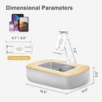 ERGONOV Tablet Pillow Stand with Snack Bowl,iPad Holder for Bed -Birch Gray - Image 7