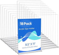 acrylic sign holder 8.5 x 11 Paper Stand 18 Pack Clear Double Side T Shape Acrylic Table Signs for Displaying, Flyer Holder Paper Card Holder for Office Business Store Mall Restaurants by ZongXing