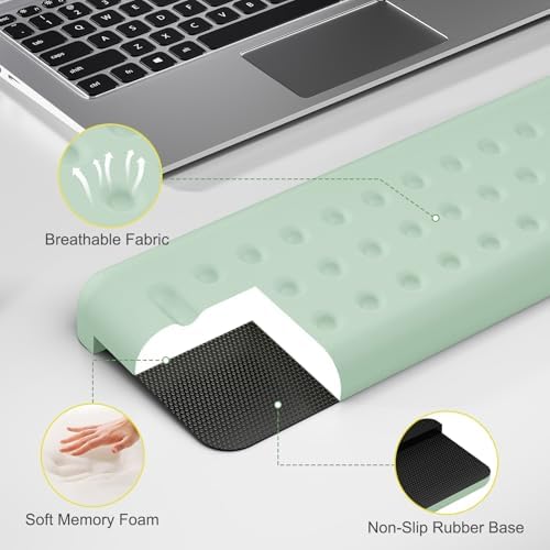 Leolee L-Shaped Desk Long Wrist Rest Elbow 60CM, Pale Green Arm Rest Desk - Image 4
